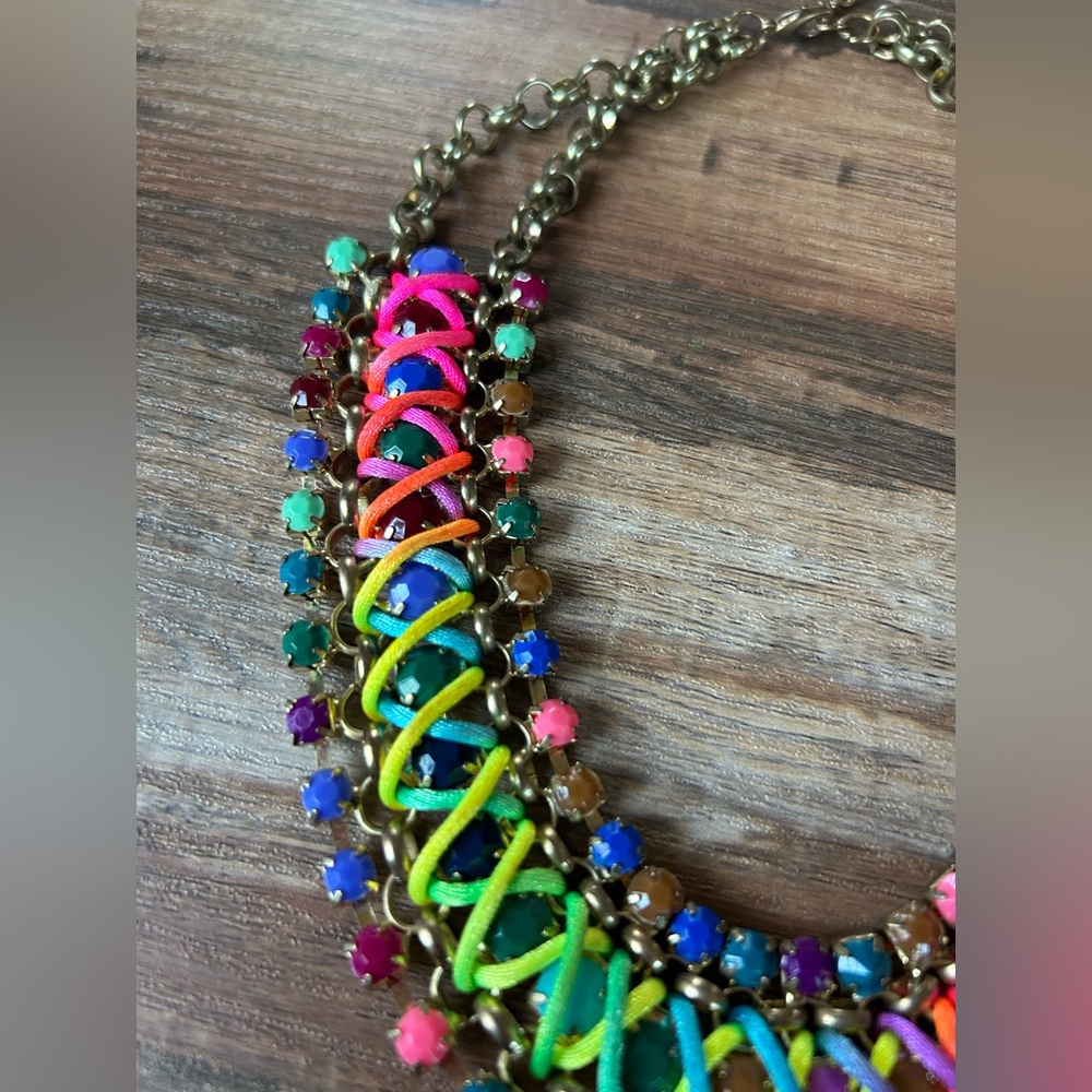 Colorful Statement Necklace - Picture 2 of 8